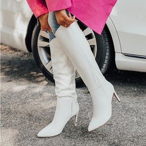 Knee High White boots